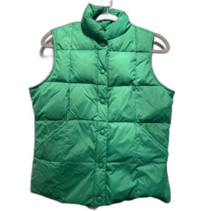 Lands' End Bright Green Puffer Vest – Women's Size XS (2-4)